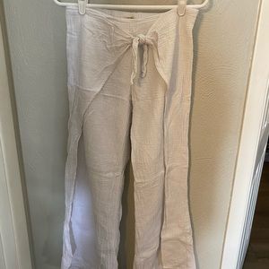 White Flow Beach Pants